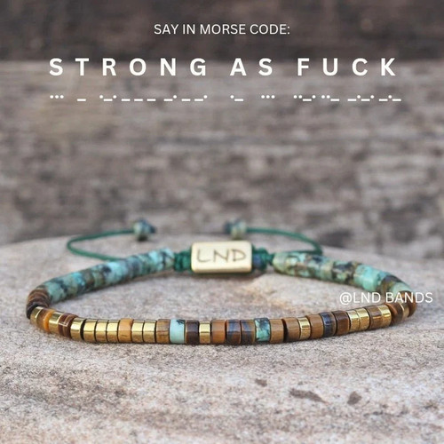Bracciale codice morse strong - bracciale, "strong