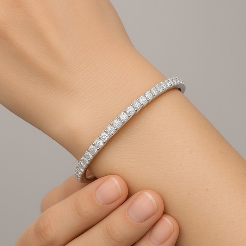 Bracciale tennis oro bianco - bracciale,
